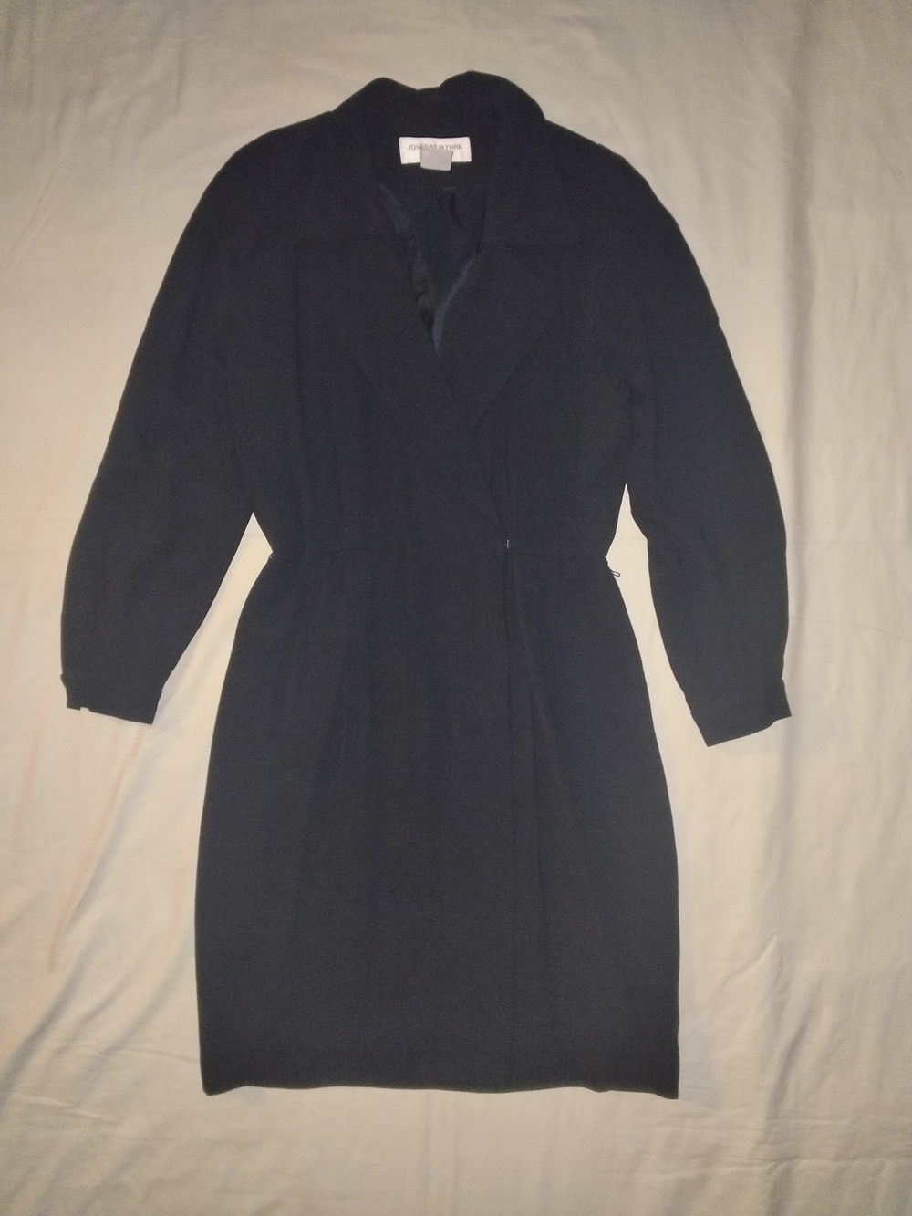Jones New York Black Long-Sleeve Wrap Dress